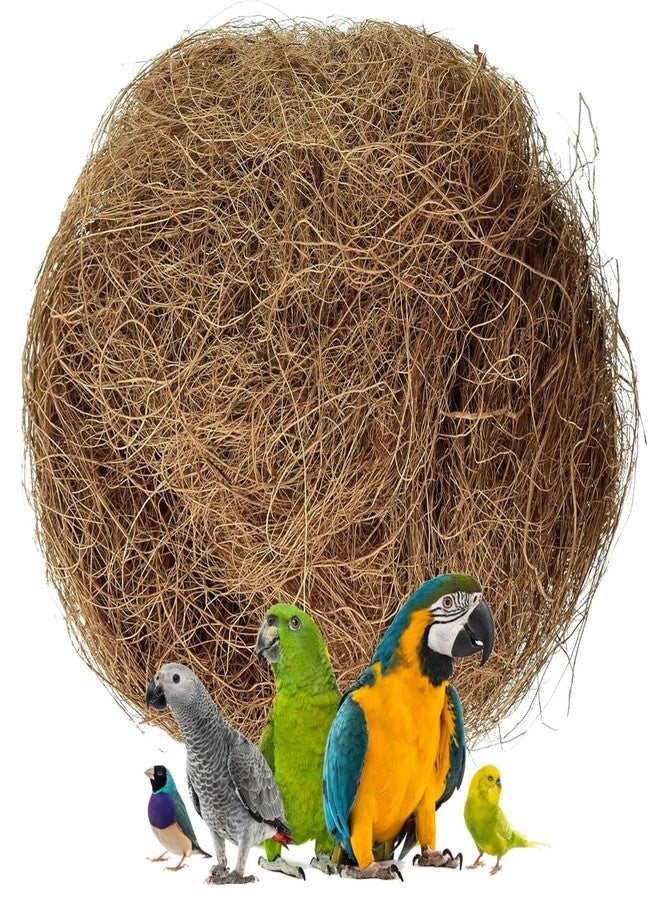 Smiling Pets Sterilized Natural Coconut Fiber for Bird Nest | 200gm Nesting Material for Birds, Parrots, and Small Pets | Comfortable Bedding for Nesting Box, Hideouts & Breeding - Image 1
