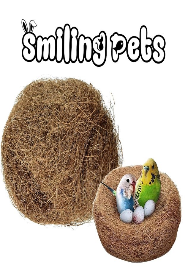 Smiling Pets Sterilized Natural Coconut Fiber for Bird Nest | 200gm Nesting Material for Birds, Parrots, and Small Pets | Comfortable Bedding for Nesting Box, Hideouts & Breeding - Image 2