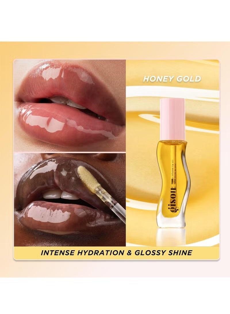 Gisou Honey Infused Hydrating Lip Oil, Nourishing Moisturizer for Dry Lips 8ml - Image 3