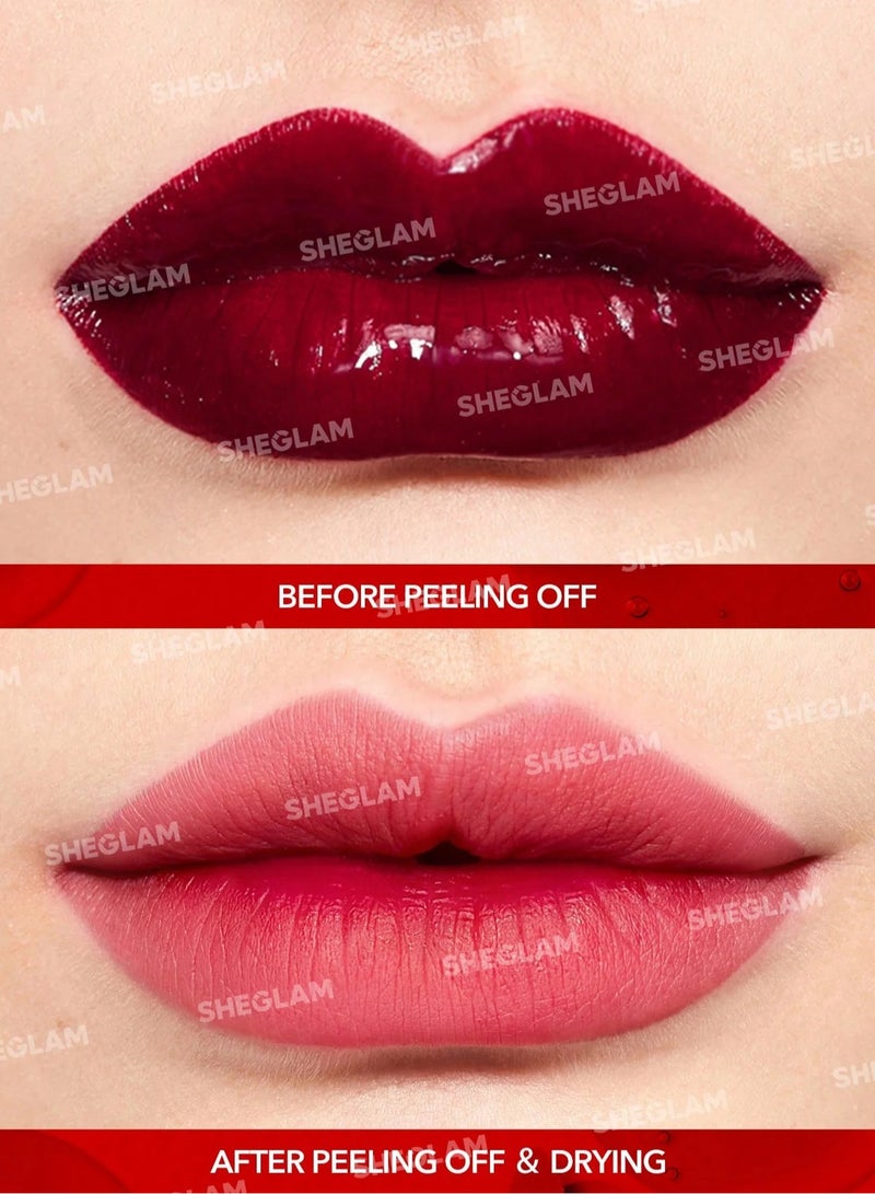 SHEGLAM Peel Talk Lip Tint - Tongue Twister Red - Image 3
