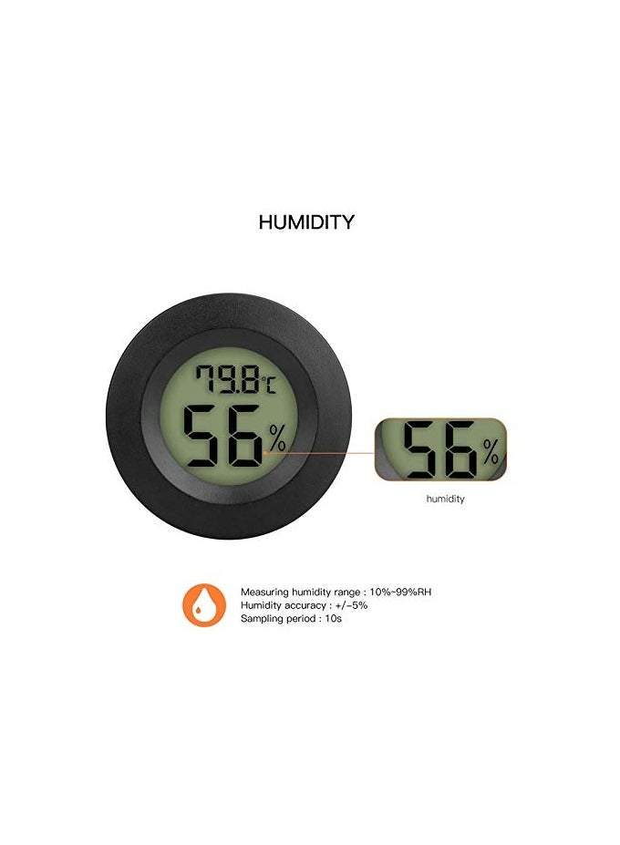 Generic 2-Pack Mini Fridge Freezer Thermometer,Hygrometer for Cigar Humidor,Electronic Thermometer Hygrometer,Indoor Household Embedded Thermometer,Temperature Humidity Gauge Detector  - Image 3