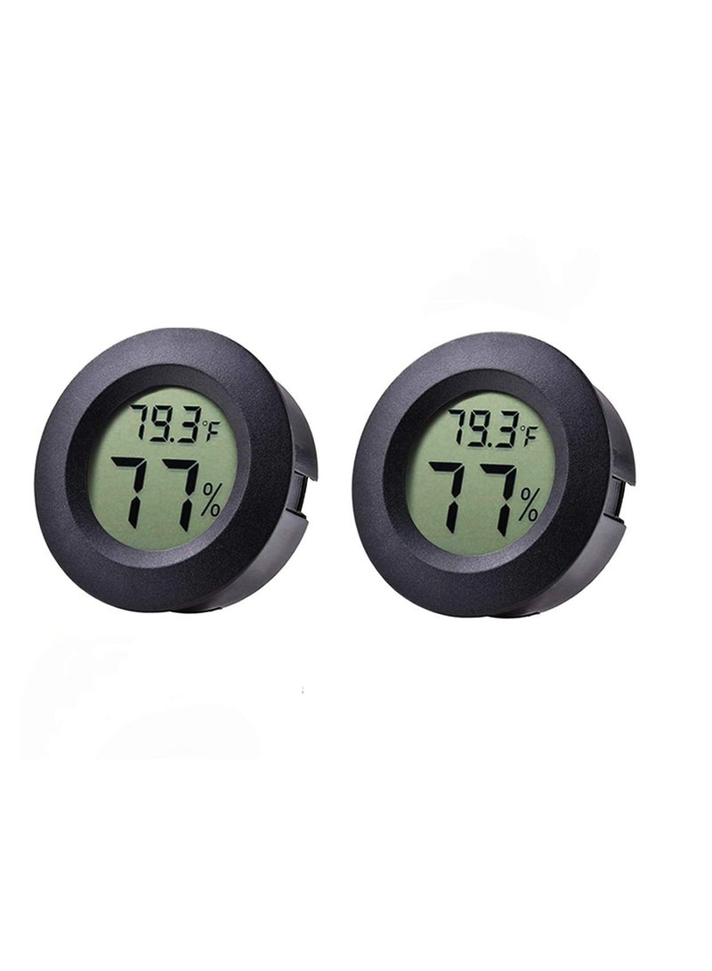 Generic 2-Pack Mini Fridge Freezer Thermometer,Hygrometer for Cigar Humidor,Electronic Thermometer Hygrometer,Indoor Household Embedded Thermometer,Temperature Humidity Gauge Detector  - Image 1