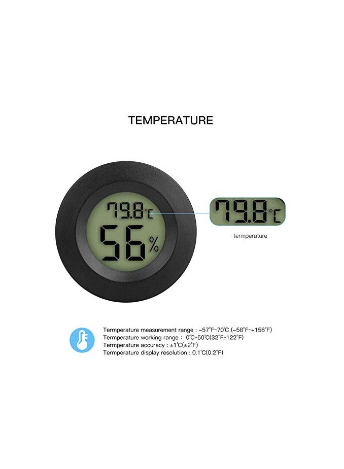Generic 2-Pack Mini Fridge Freezer Thermometer,Hygrometer for Cigar Humidor,Electronic Thermometer Hygrometer,Indoor Household Embedded Thermometer,Temperature Humidity Gauge Detector  - Image 2