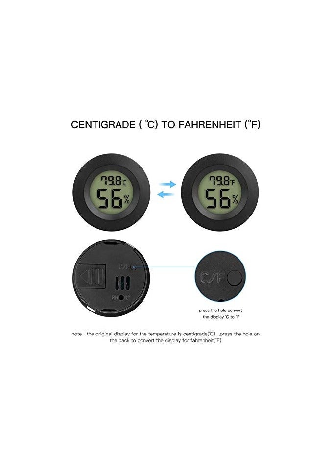 Generic 2-Pack Mini Fridge Freezer Thermometer,Hygrometer for Cigar Humidor,Electronic Thermometer Hygrometer,Indoor Household Embedded Thermometer,Temperature Humidity Gauge Detector  - Image 4