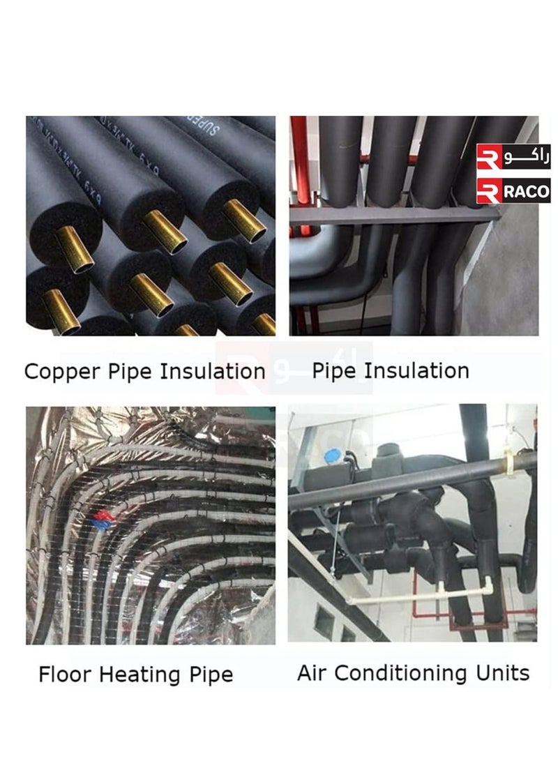 RACO RACO Pipe Insulation Foam Soft Rubber Sheet Roll to Protect Pipes and Heat Preservation Moisture-Proof Waterproof Thermal Insulation (25MM, SELF ADHESIVE) - Image 4