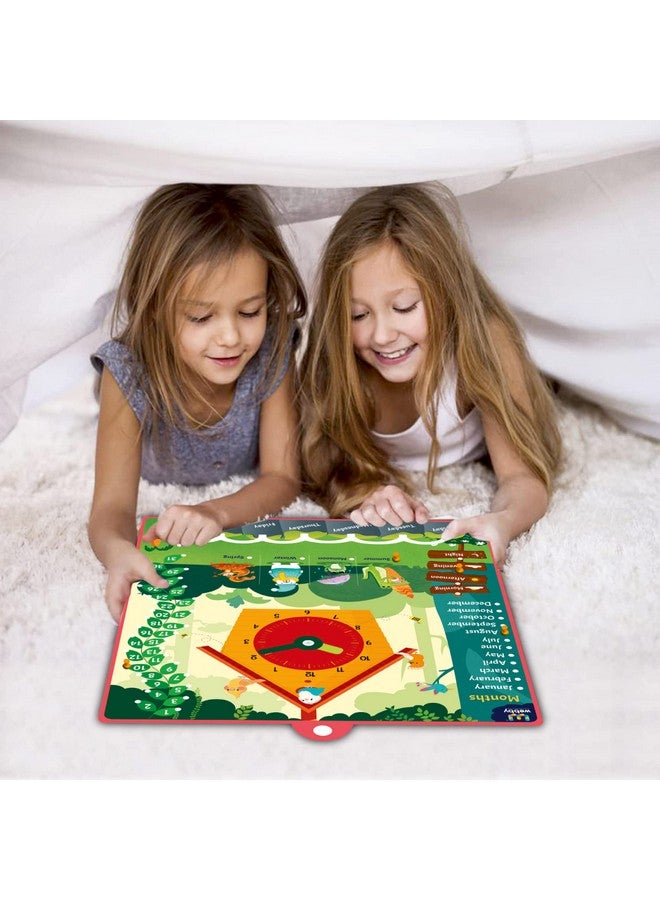 ويبي تقويم ويبي الخشبي التعليمي - الوقت والتاريخ وأيام الأسبوع والأشهر والفصول - ألعاب تعليمية للأطفال في المنزل ومرحلة ما قبل المدرسة وفصول مونتيسوري - Image 3