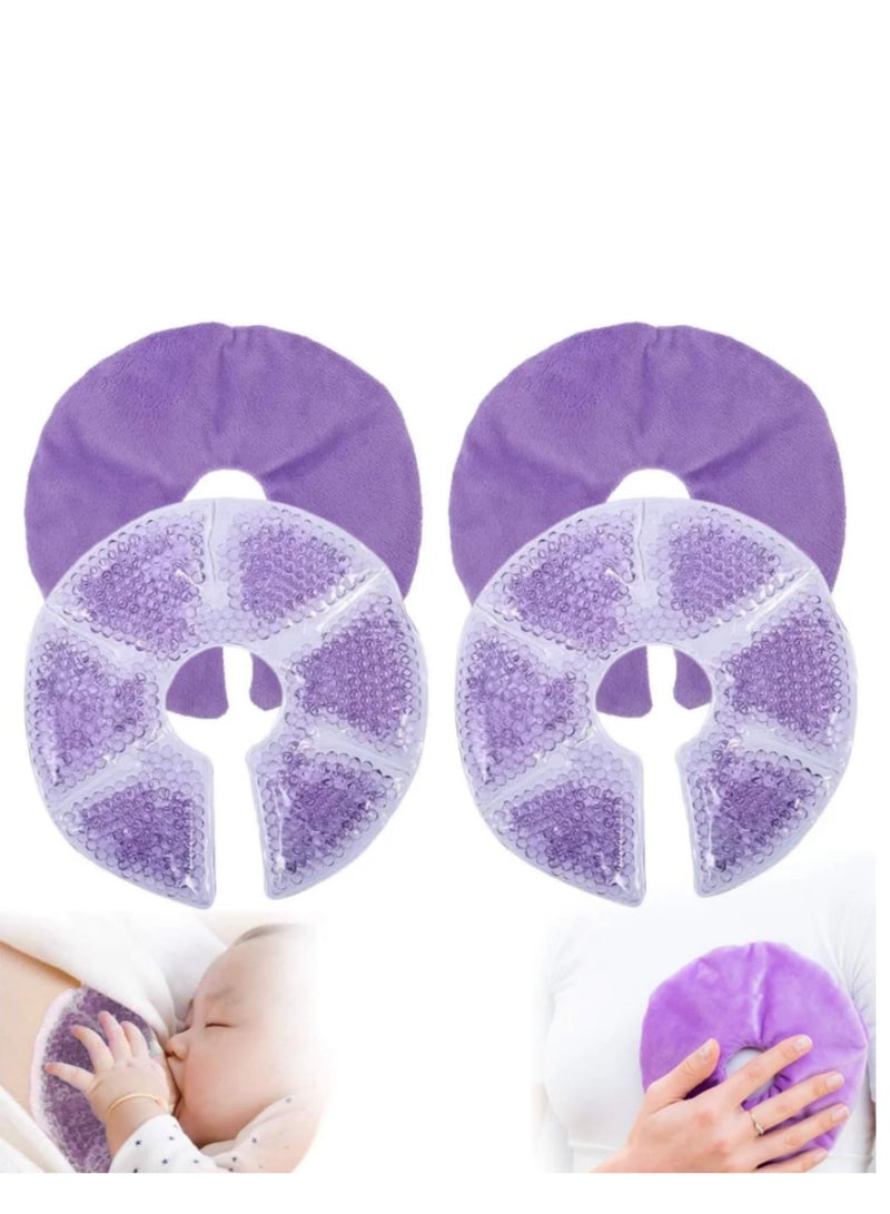 1 Pair Breast Therapy Pads Hot Cold Breastfeeding Gel Pads Breastfeeding Essentials and Postpartum Recovery Nursing Pain Relief  - Image 1