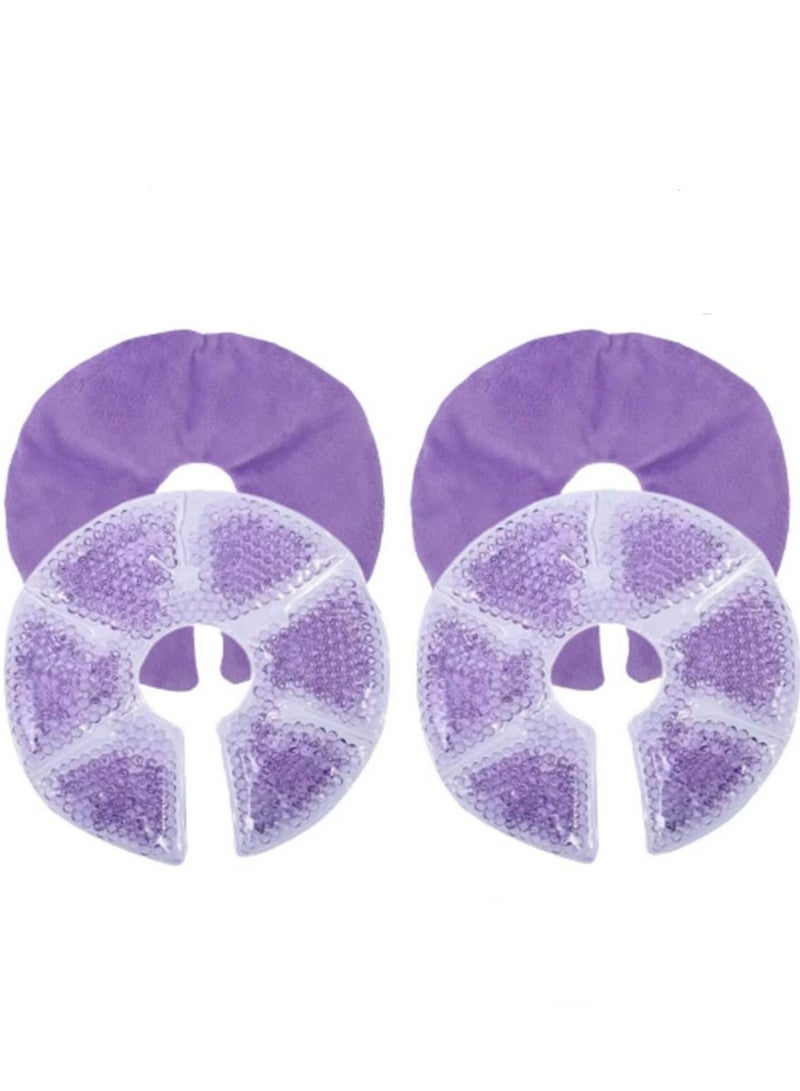 1 Pair Breast Therapy Pads Hot Cold Breastfeeding Gel Pads Breastfeeding Essentials and Postpartum Recovery Nursing Pain Relief  - Image 2