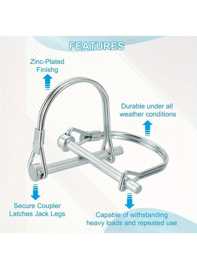 قطعتان من دبابيس قفل مقصورة المقطورة الفولاذية الثقيلة مع قفل سلك الأمان - Image 3