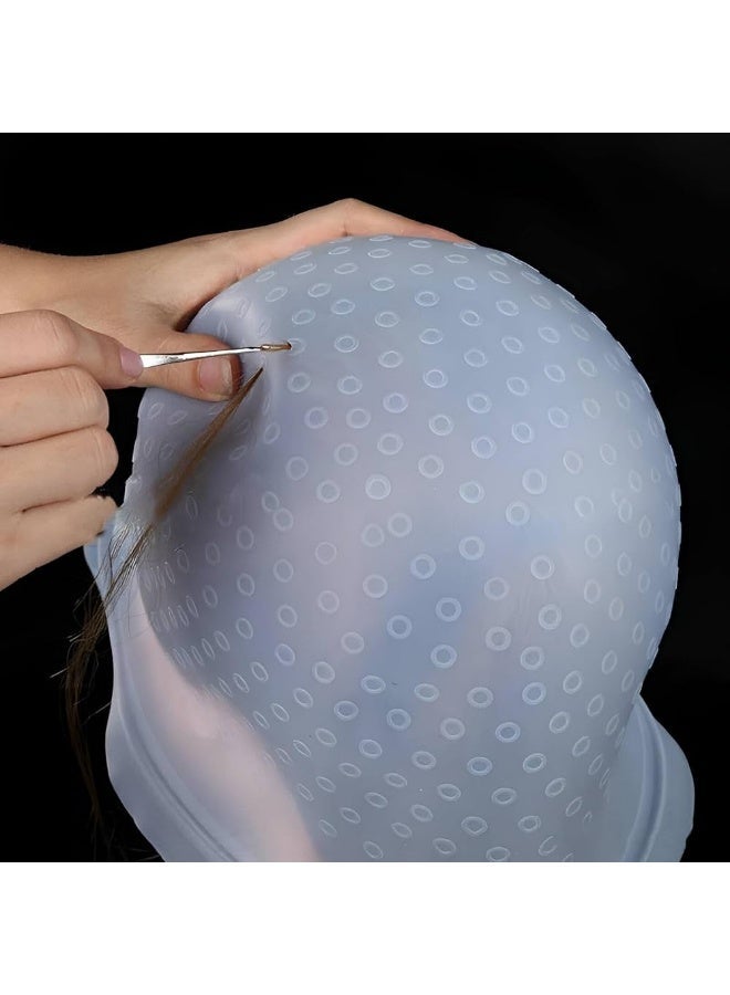 Renewable and washable silicone hair dye cap - comfortable size for all ages - highlighter cap for hair coloring - Image 4