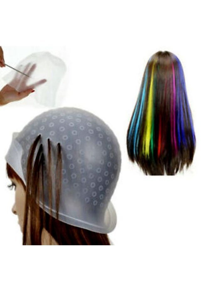 Renewable and washable silicone hair dye cap - comfortable size for all ages - highlighter cap for hair coloring - Image 1