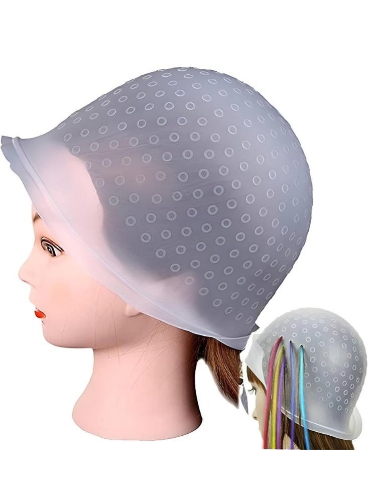 Renewable and washable silicone hair dye cap - comfortable size for all ages - highlighter cap for hair coloring - Image 2