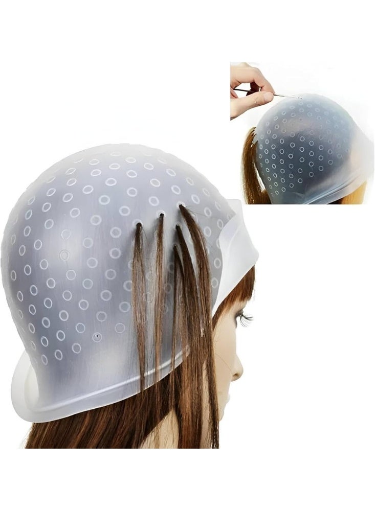 Renewable and washable silicone hair dye cap - comfortable size for all ages - highlighter cap for hair coloring - Image 3