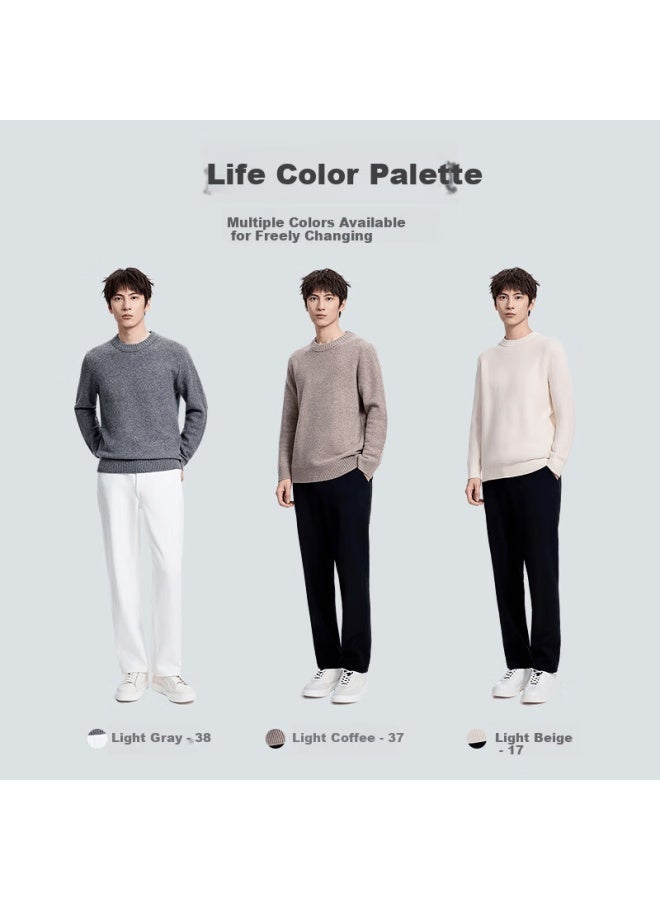 Goldlion Billiards Sports Series Men's Autumn Winter Thick Knit Wool Sweater Warm Crew Neck Pullover