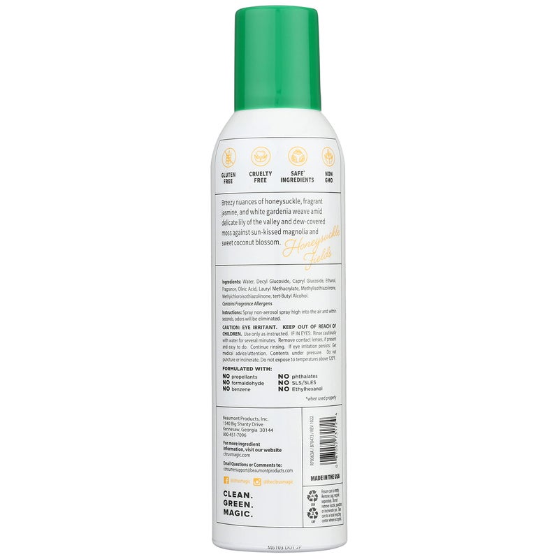 Citrus Magic Herbaceous Odor Eliminating Air Freshener Spray, Honeysuckle Fields, 8-Ounce, Pack of 2 - Image 3