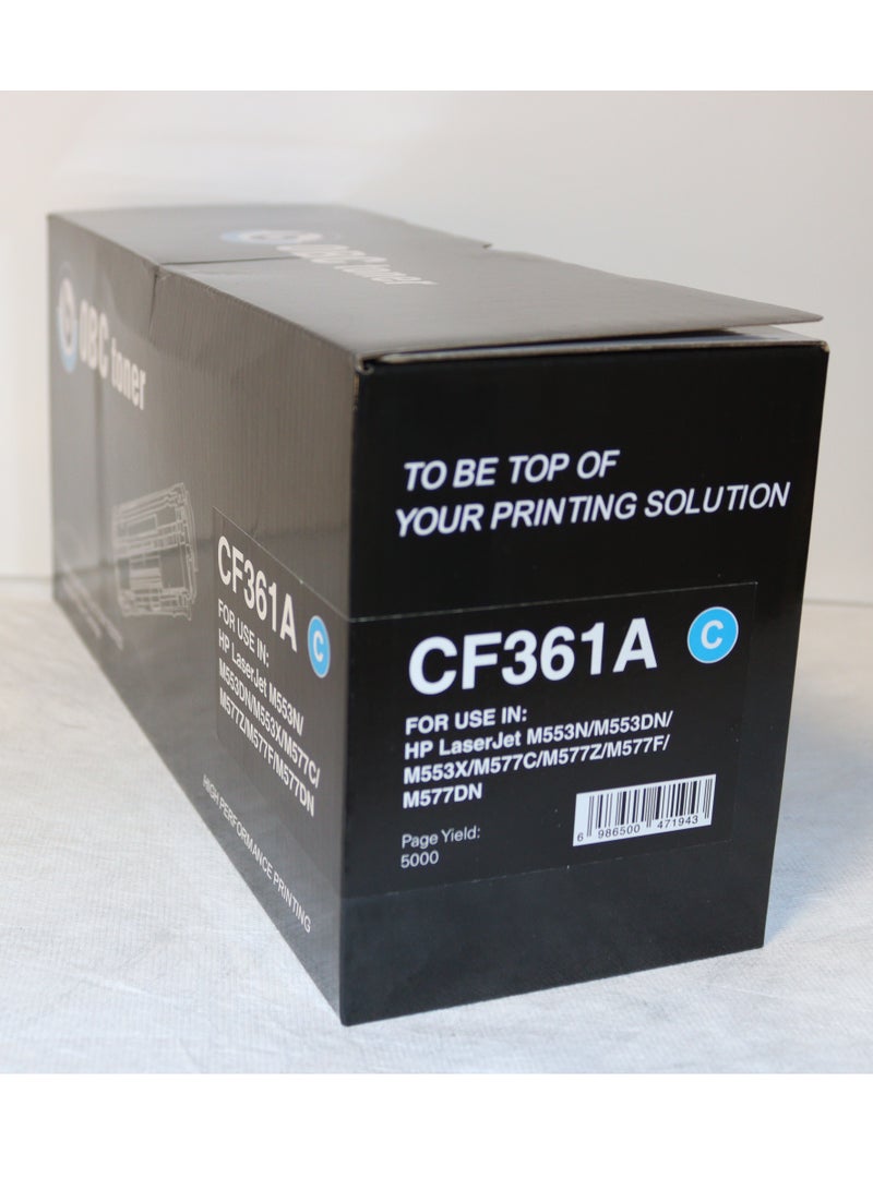 OBC Compatible Cyan Laser Toner Cartridge Replacement for HP CF361A-508A - Prints up to 5000 pages in high professional color quality - Image 4