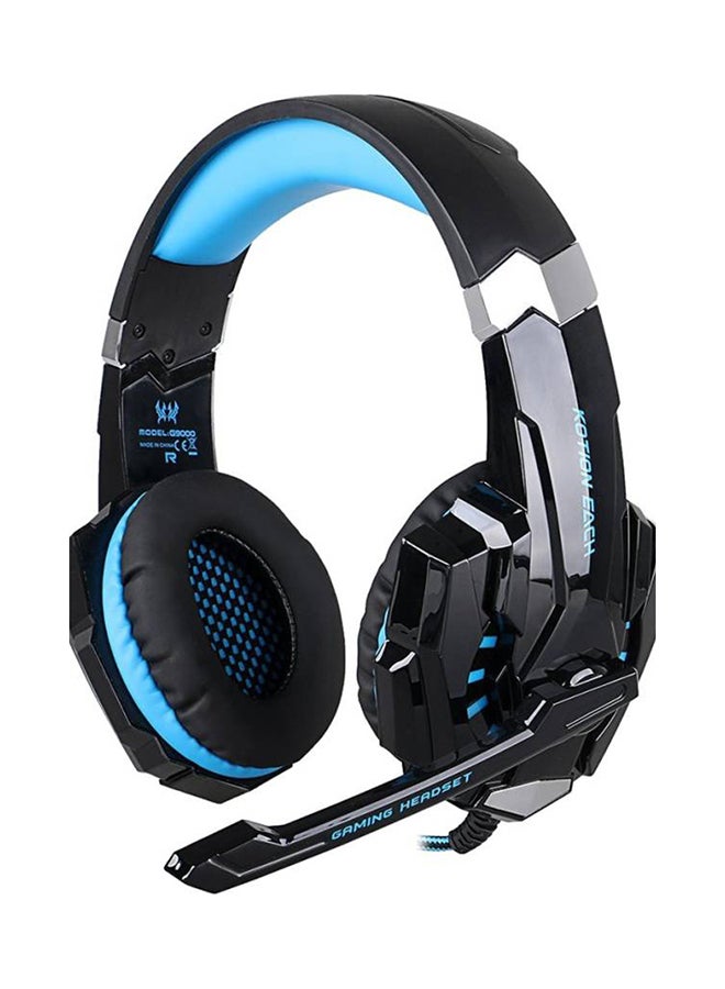 KOTION EACH Over-Ear Pro Gaming Wired Headset With Mic - PlayStation 4 Black/Blue - Image 3
