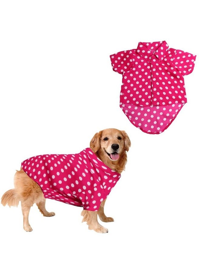 سايج سكوير قميص كلاب مطبوع عليه شعار Crazy، قميص كلاب رائج، خفيف الوزن وناعم للغاية، ملابس كلاب مريحة وجيدة التهوية، ملابس عصرية (وردي بولكا) (مقاس كبير - 20 بوصة) - Image 1