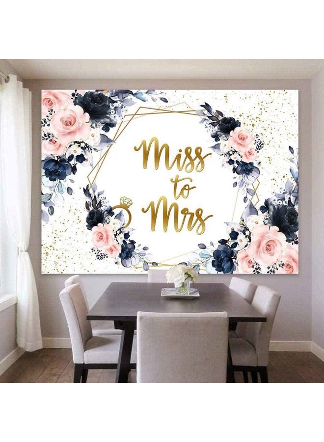 Skull Shaver Sensfun Miss to Mrs Bridal Shower Backdrop Navy Blush Flowers Photography Background Vinyl Wedding Bride to Be Engagement Party Decorations Photo Booth Props 7x5ft - Image 4