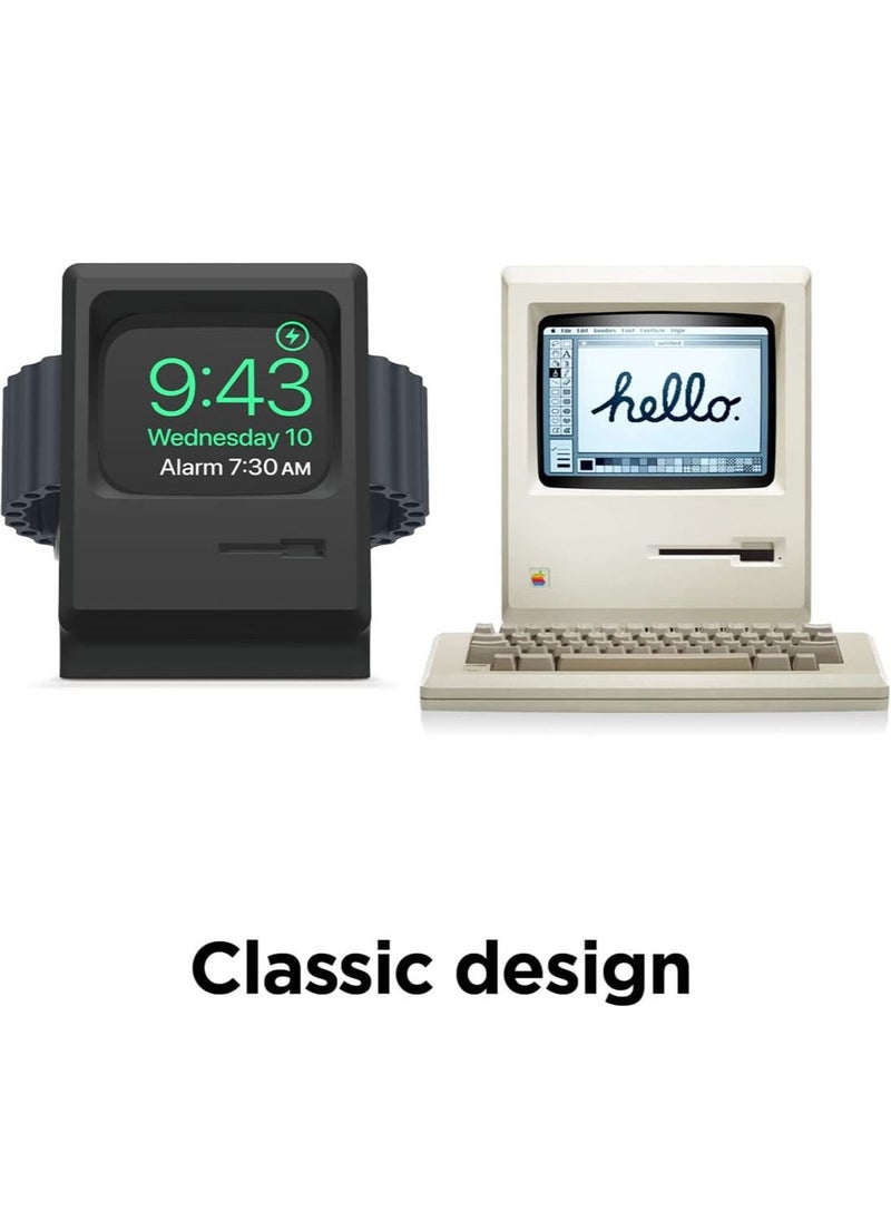 Elago - W3 Stand for Apple Watch Charger Stand Compatible with Apple Watch Ultra 49mm, Series 8/7 (45mm), Series 6/SE/5/4 (44mm) - Black - Image 1