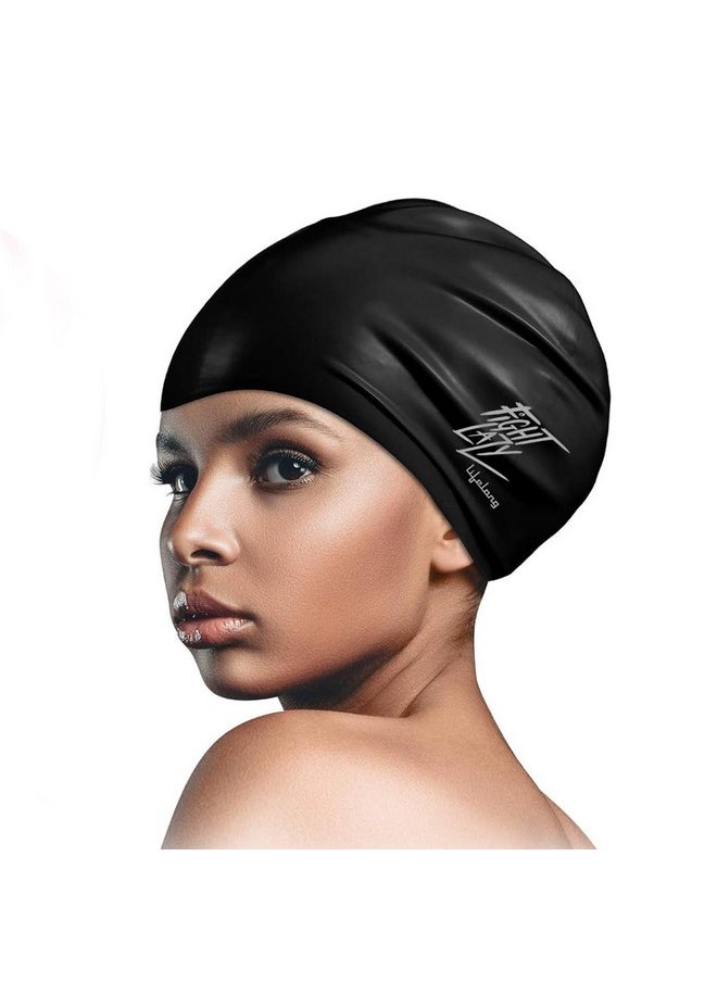 Lifelong Swimming Cap For Women - Swim Hair Caps For Long Hair- Waterproof Head Cover Cap - Silicone Hair Cover Cap For Adult Women - Swimming Pool Cap - Easy Fit - Swimming Accessories  - Image 1
