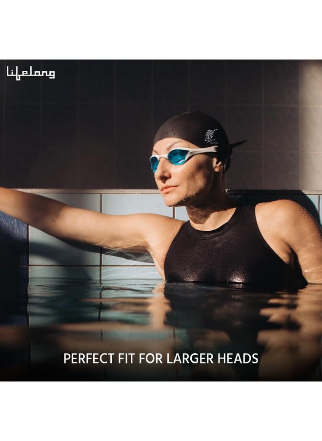 Lifelong Swimming Cap For Women - Swim Hair Caps For Long Hair- Waterproof Head Cover Cap - Silicone Hair Cover Cap For Adult Women - Swimming Pool Cap - Easy Fit - Swimming Accessories  - Image 3
