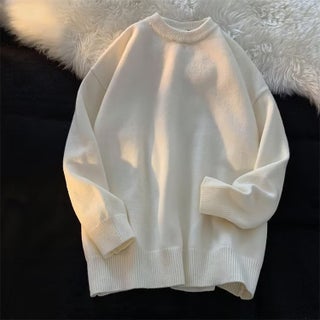 Solid Color Mens Sweater Spring Round Neck Casual Knitwear White - pzsku/ZB9932AA9751414F9D861Z/45/1746231530/c5002639-9c18-4b43-bd21-28afffdc241d