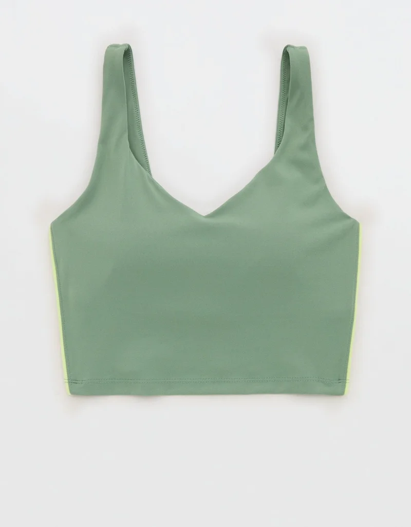 Aerie  OFFLINE By Aerie Real Me Track Low Key Longline Sports Bra for Women | Best Price UAE