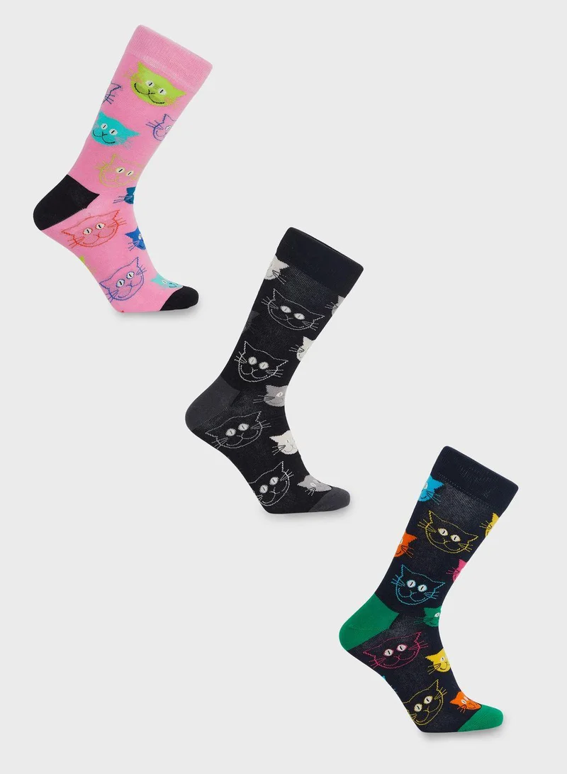 Happy Socks 3 Pack Assorted Socks Gift Set