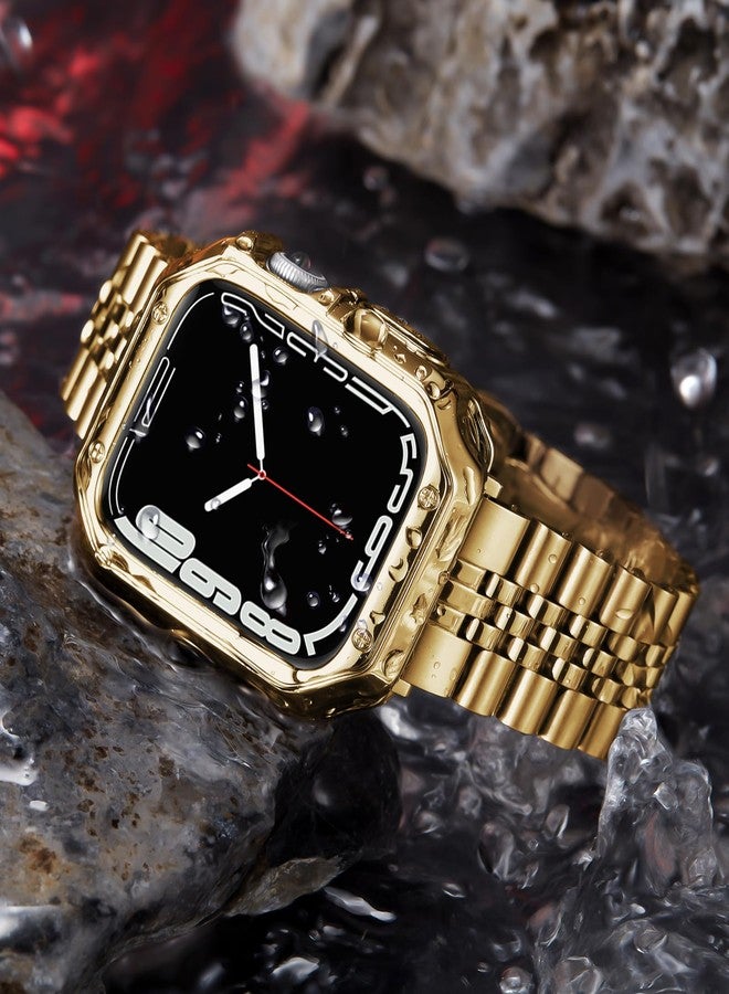 BINLUN Compatible with Apple Watch Band 49mm 46mm 45mm 44mm 42mm 41mm 40mm 38mm for Men Women, Stainless Steel Metal Strap with TPU Case Fit for iWatch Series Ultra/SE3/11/10/9/8/7/SE2/SE/6/5/4/3/2/1 - Image 4