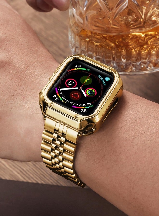 BINLUN Compatible with Apple Watch Band 49mm 46mm 45mm 44mm 42mm 41mm 40mm 38mm for Men Women, Stainless Steel Metal Strap with TPU Case Fit for iWatch Series Ultra/SE3/11/10/9/8/7/SE2/SE/6/5/4/3/2/1 - Image 5