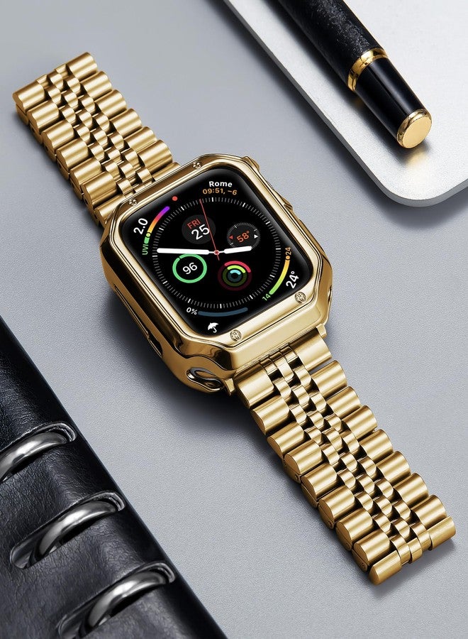 BINLUN Compatible with Apple Watch Band 49mm 46mm 45mm 44mm 42mm 41mm 40mm 38mm for Men Women, Stainless Steel Metal Strap with TPU Case Fit for iWatch Series Ultra/SE3/11/10/9/8/7/SE2/SE/6/5/4/3/2/1 - Image 3