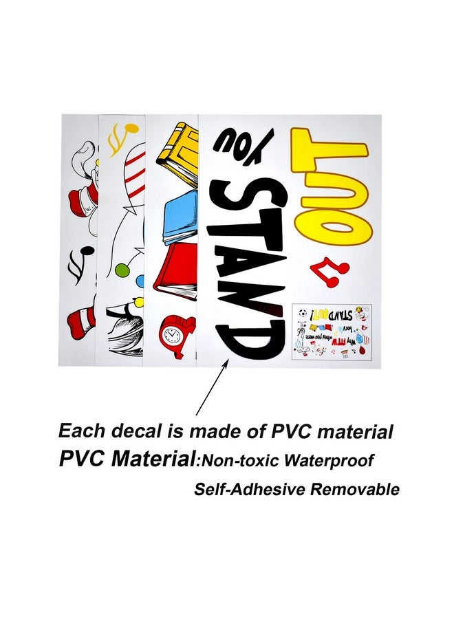 Maydahui Why Fit in When You were Born to Stand Out Wall Decal Dr Seuss Quote Wall Vinyl Sticker (21.2 x 30.6 Inch) Peel Stick Removable Kids Room Art Mural Decor for Baby Bedroom Nursery Classroom - Image 4