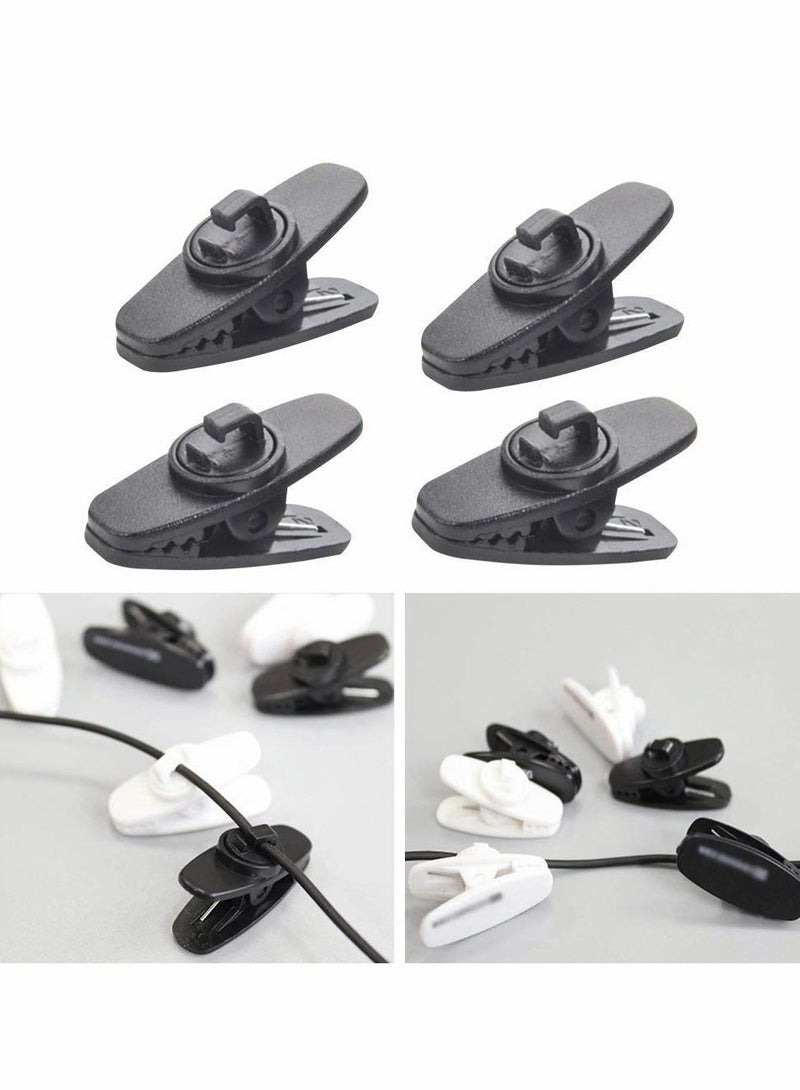 Y&D Earphone Wire Clips for Wire, Fixed Cable on The Clothes, 12 Pcs Black Most Headset - Image 4