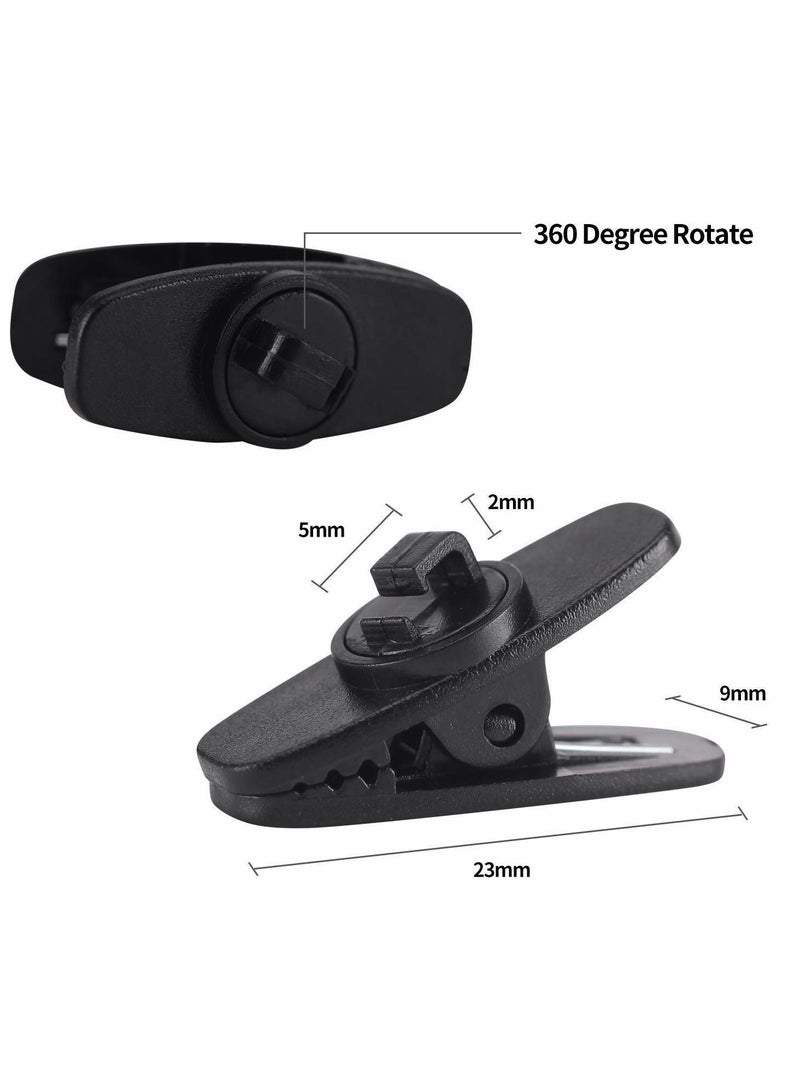 Y&D Earphone Wire Clips for Wire, Fixed Cable on The Clothes, 12 Pcs Black Most Headset - Image 2