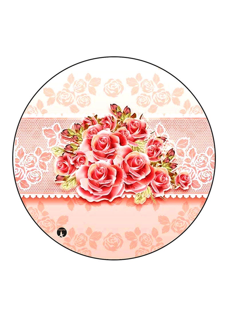 Flowers Printed Mouse Pad  Multicolour