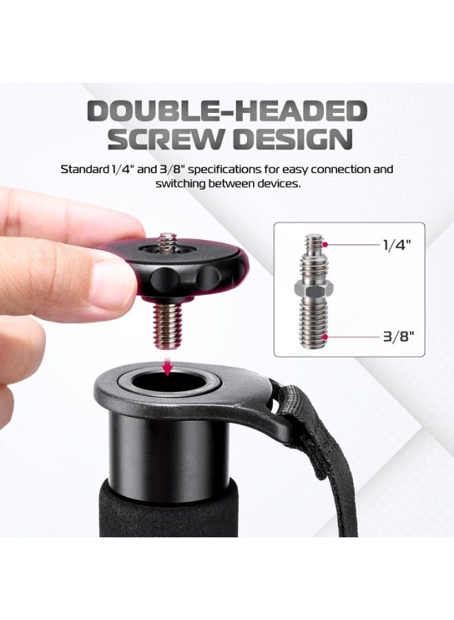 يولانزي حامل كاميرا أحادي يولانزي TB12 بطول 61 بوصة، مصنوع من الألومنيوم، مزود بخمسة أقسام لضبط الارتفاع، خفيف الوزن وسهل الحمل، مناسب لكاميرات كانون ونيكون وسوني بدون مرآة وكاميرات DSLR، سهل الحمل. - Image 5