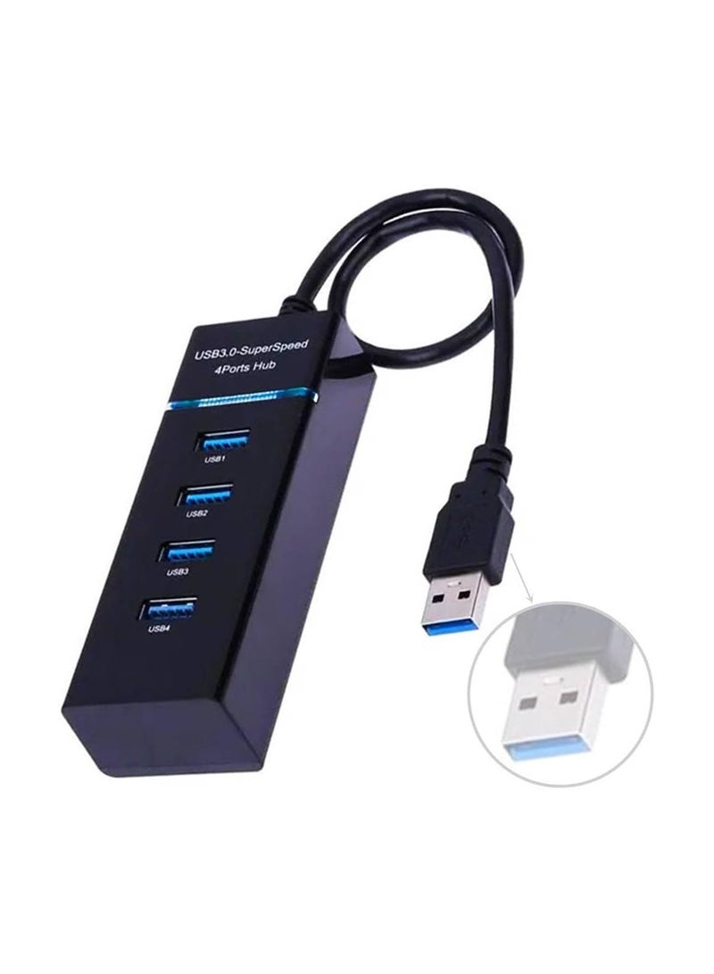 USB 4-Port USB 3.0 Hub Black - Image 1