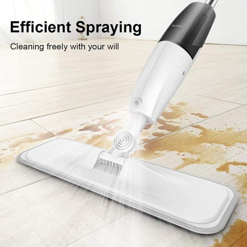 Deerma Water Spray Mop, Spray Mop for Hard Floor Cleaning with Microfiber Mop Pad Refills and 350ml Water Tank, 360° Rotation Flat Mop for Home Kitchen Hard Floor - Image 2