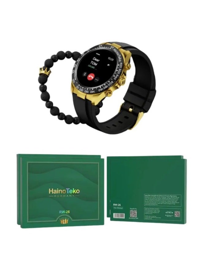 Haino Teko RW-26-Smart watch that supports Bluetooth connectivity-High-resolution screen-Wireless charger-Silicone bracelet-Men's bracelet-Very elegant design with the highest materials - pzsku/ZB9937A331E9AFCB5E6E7Z/45/_/1701945209/2afa1d8b-f5d1-4289-9be6-400d25dbe5b8