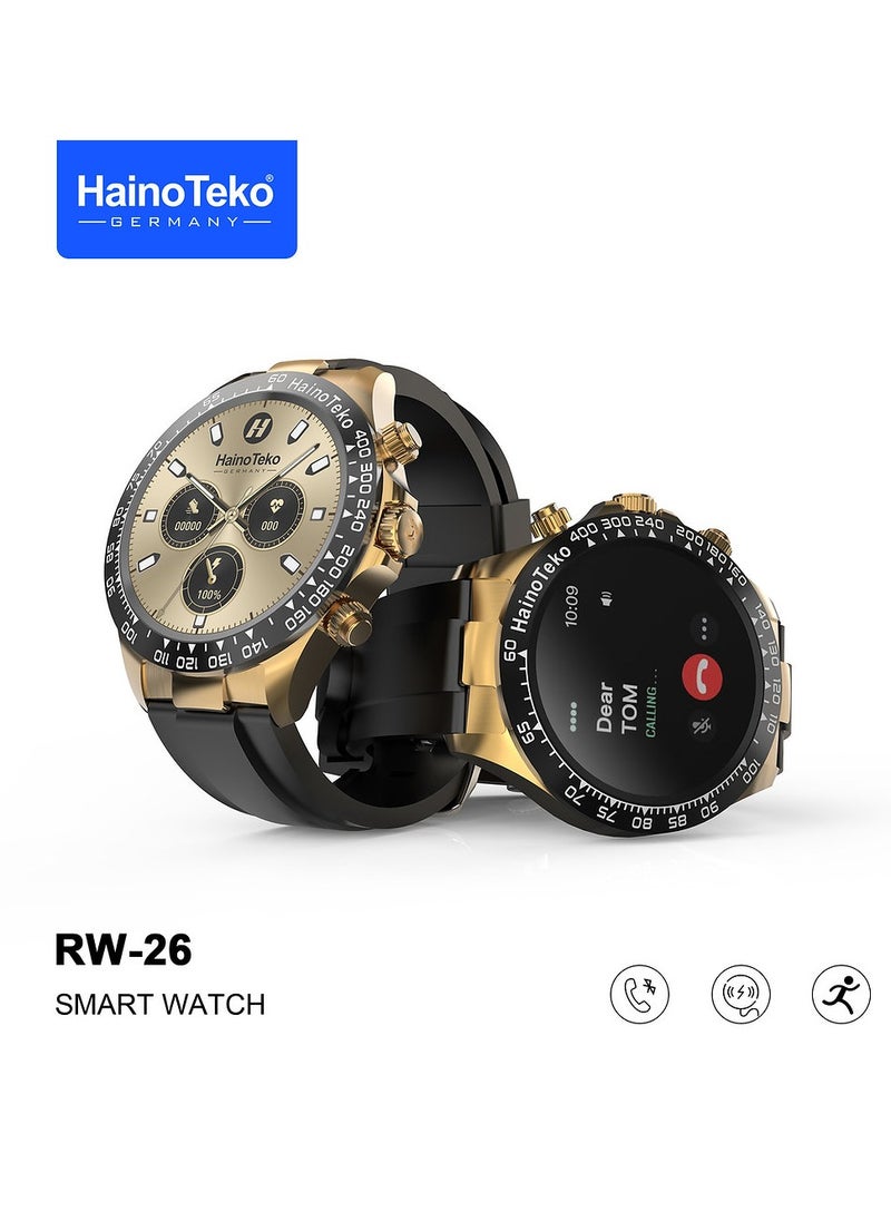 Haino Teko RW-26-Smart watch that supports Bluetooth connectivity-High-resolution screen-Wireless charger-Silicone bracelet-Men's bracelet-Very elegant design with the highest materials - pzsku/ZB9937A331E9AFCB5E6E7Z/45/_/1701945230/6b98bf30-2e4c-40db-9422-2de537e18864