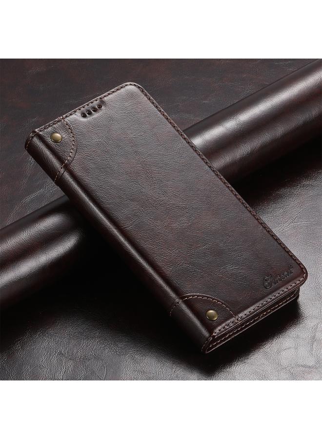 Suteni Case For Samsug Galaxy S24 Ultra 5G Baroque Calf Texture Buckle Wallet Leather Phone Case - Image 2