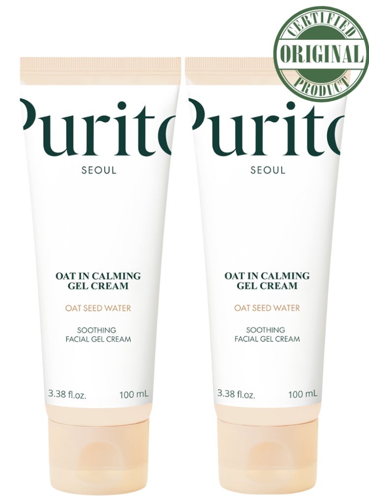 PURITO Redness & Sensitive Skin Relief Solution – PURITO Oat In Calming Gel Cream for Barrier Strengthening & Daily Hydration (Pack of 2) - Image 1