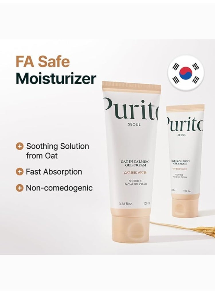 PURITO Redness & Sensitive Skin Relief Solution – PURITO Oat In Calming Gel Cream for Barrier Strengthening & Daily Hydration (Pack of 2) - Image 4
