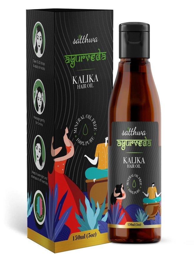 Satthwa Kalika Hair Oil 150ml | Ayurvedic Oil for Grey Hair | With Amla, Hibiscus & Bhringraj | Helps Reduce Greying, Strengthen Roots & Add Shine - Image 1
