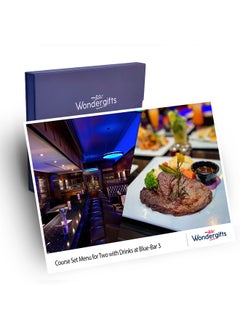 Wondergifts Luxury Dinner for Two, 3-Course Set Menu with Drinks - Experience Gift with Free Spa Voucher  - Image 1