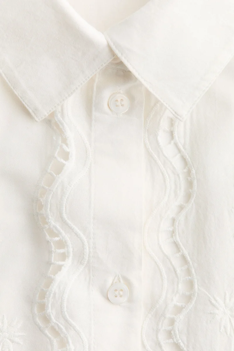 H&M Broderie anglaise cotton beach shirt