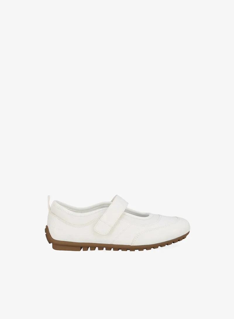 Lee Cooper WHITE Girls Hook & Loop Mary Jane School Sneakers for Women | Best Price UAE