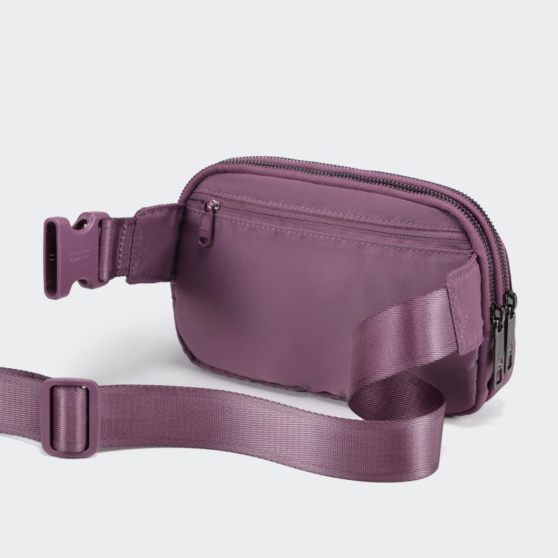 Pander Everywhere Belt Bag for Women, 5 Zipper Pockets Nylon Crossbody Fanny Pack Purse (Purple Lavender) - Image 4
