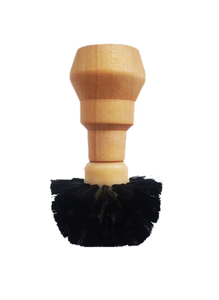 Cleaning Brush, Professional Barista Espresso Cleaning Brush Tool with Wooden Handle, Suitable for Espresso Machine Portable - Image 1